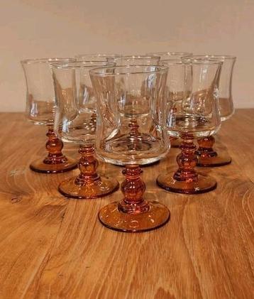 Luminarc vintage amber wijn / whiskey glazen (nog 4 stuks) beschikbaar voor biedingen