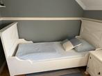 Wit houten bed, Ophalen, 70 tot 85 cm, Zo goed als nieuw, Lattenbodem