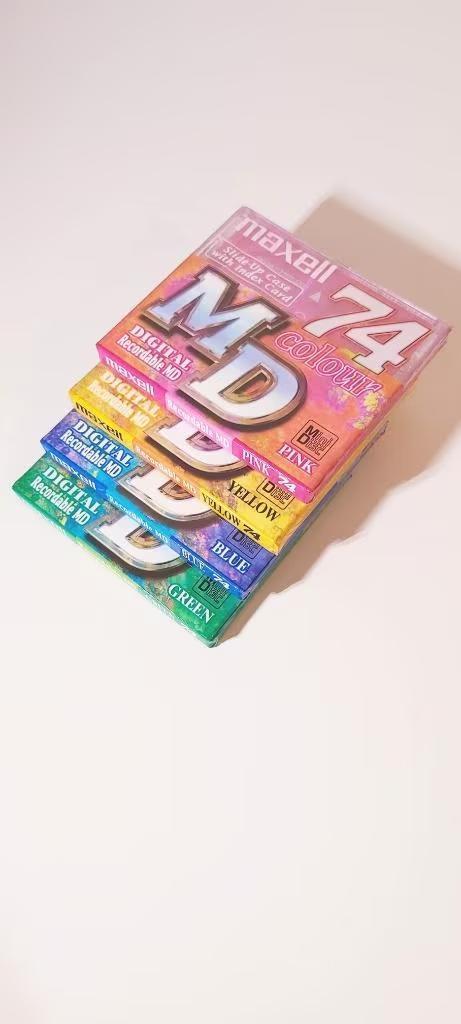 NEW > 4x minidiscs Maxell Colour 74, Audio, Tv en Foto, Ophalen, Minidisc-recorder