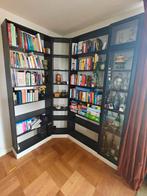 IKEA BILLY boekenkast(en) zwart 2* 80x39x202/237 & 2*40 hoek, Huis en Inrichting, Kasten | Boekenkasten, Gebruikt, 200 cm of meer