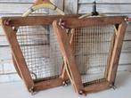 2 Oude badminton tennis rackets houten spanner, Antiek en Kunst, Ophalen of Verzenden