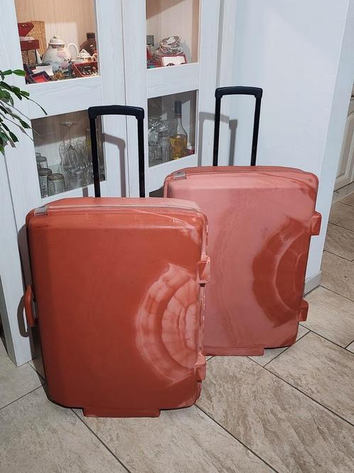 Samsonite oranje koffer set // setprijs = € 150,-, Sieraden, Tassen en Uiterlijk, Koffers, Zo goed als nieuw, Hard kunststof, 70 cm of meer