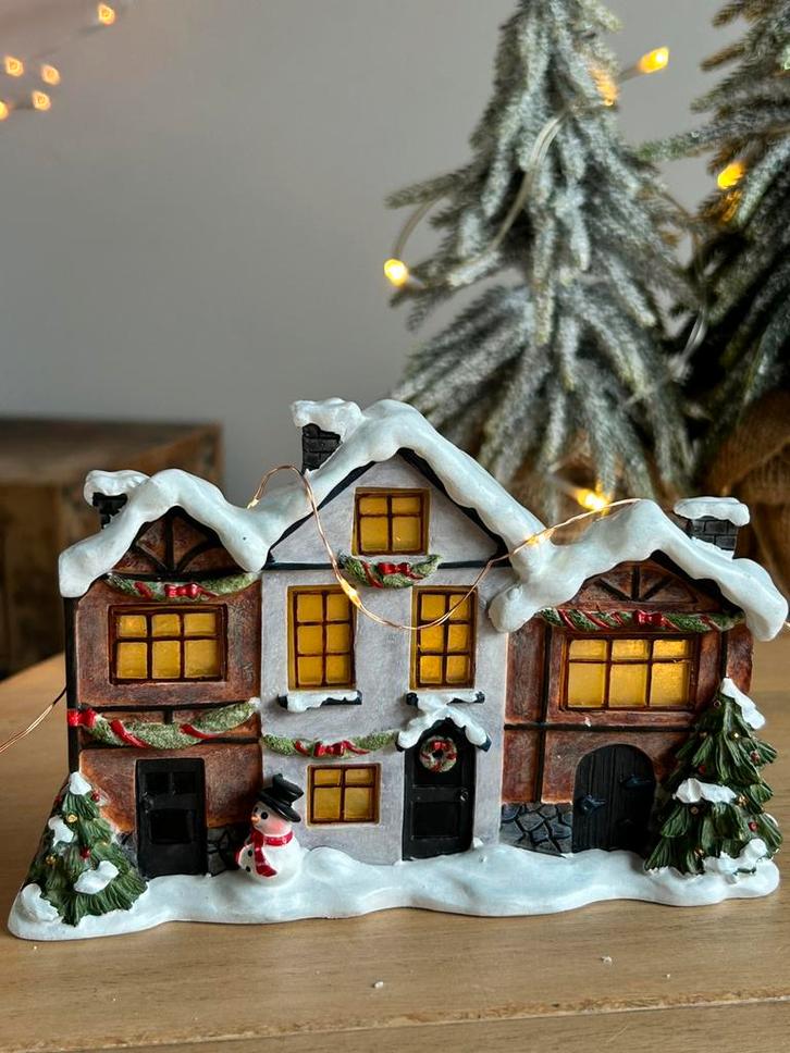 Kersthuisjes waxinelichtj, Diversen, Kerst, Zo goed als nieuw, Ophalen of Verzenden