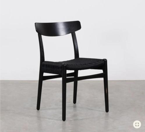 Set van 4 Hans Wegner stoelen model CH23 zwart Carl Hansen e, Huis en Inrichting, Stoelen, Gebruikt, Vier, Hout, Zwart, Ophalen