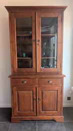 Koloniale buffet kast / vitrine kast, Huis en Inrichting, Kasten | Buffetkasten, Ophalen, Gebruikt, 100 tot 150 cm, 200 cm of meer