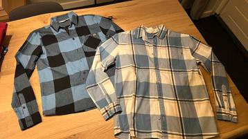 Blouses / overhemden geruit mt 158 2 stuks beschikbaar voor biedingen