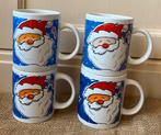 4 mokken kerstman kerstservies, Gebruikt, Ophalen of Verzenden, Overige stijlen, Kop(pen) en/of Schotel(s)