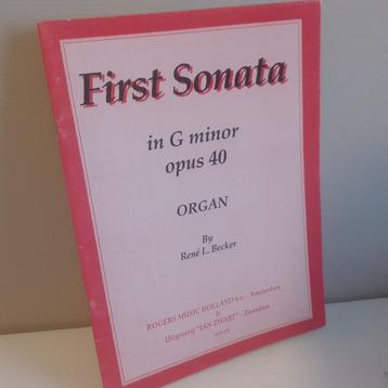 First Sonata in G minor opus 40 organ by Rene L. Becker beschikbaar voor biedingen
