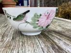 Oud Vintage Brocant Schaaltje Vogel Bloemen Chinees Oosters, Antiek en Kunst, Antiek | Servies los, Ophalen