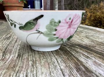 Oud Vintage Brocant Schaaltje Vogel Bloemen Chinees Oosters  beschikbaar voor biedingen