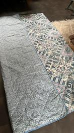 2-persoons sprei – bloemenprint blauw, dubbelzijdig, Blauw, ., Ophalen of Verzenden, Zo goed als nieuw