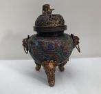 Chinese cloisonné wierookbrander pot op 3 poot, Ophalen of Verzenden