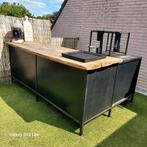 Buitenkeuken met ingebouwd bbq & elektrische grill eikenblad, Ophalen of Verzenden, Zo goed als nieuw, 5051CM, Gas
