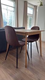 Tafel met stoelen, Huis en Inrichting, Tafels | Eettafels, Ophalen, Tot twee personen, Vierkant, 50 tot 100 cm