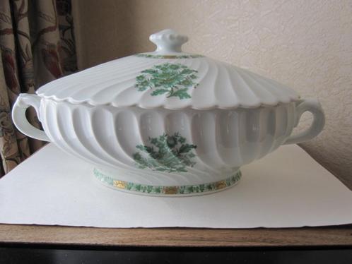 Prachtige Haviland porselein Cashmere design terrine groen, Huis en Inrichting, Keuken | Servies, Zo goed als nieuw, Overige stijlen