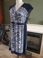 En Focus prachtig zwart witte jurk 14 L 42 44 Gratis Verz. !, Verzenden, Zwart, Maat 42/44 (L), Zo goed als nieuw