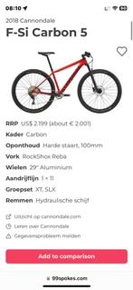 Cannondale  F-Si Carbon 5 29 inch  gratis bezorgen, Ophalen of Verzenden