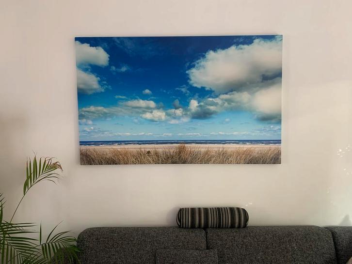 XXL Zeegezicht Canvas - 160x100cm, Huis en Inrichting, Woonaccessoires | Schilderijen, Tekeningen en Foto's, Zo goed als nieuw