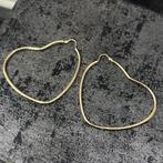14k gouden oorbellen hart model nieuw, Ophalen of Verzenden, Nieuw, Goud