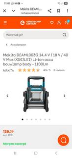 Makita DEAML003G 14,4 V / 18 V / 40 V Max (XGT/LXT) Li-ion a, Makita DEAML003G 14,4 V / 18 V / 40 V Max (XGT/LXT) Li-ion accu bouwlamp body - 1100Lm