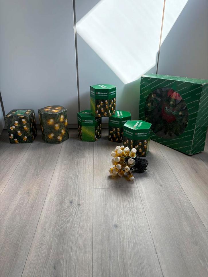 Heineken feest verlichting / lichtsnoeren /kerstverlichting, Verzamelen, Merken en Reclamevoorwerpen, Zo goed als nieuw, Lichtbak of (neon) lamp