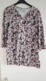 Green Cotton Shirt met Bloemenprint - Maat L, Kleding | Dames, Maat 38/40 (M), Overige kleuren, Ophalen of Verzenden, Zo goed als nieuw