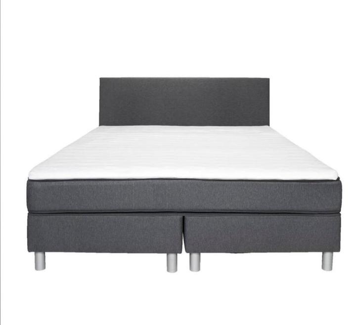 Bed Alta Leen Bakker 140x200 cm donkergrijs, Huis en Inrichting, Slaapkamer | Bedden, Gebruikt, Tweepersoons, 140 cm, 200 cm, Hout