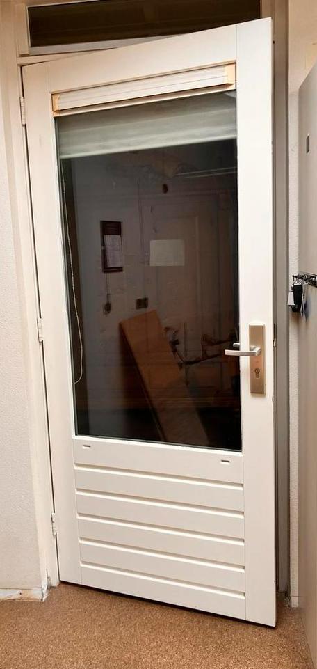 Hardhouten Buitendeur 211x93  *** nu 60 euro ***, Doe-het-zelf en Verbouw, Deuren en Horren, Gebruikt, Buitendeur, 200 tot 215 cm
