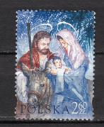 Polen Kerstzegel moeder kindje Ezel, Verzenden, Polen, Gestempeld