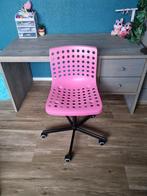 Roze bureaustoel, Huis en Inrichting, Bureaustoelen, Gebruikt, Roze, Ophalen