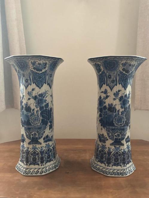 Porceleyne fles delft delftsblauw vazen vaas groot 1917, Antiek en Kunst, Antiek | Keramiek en Aardewerk, Ophalen