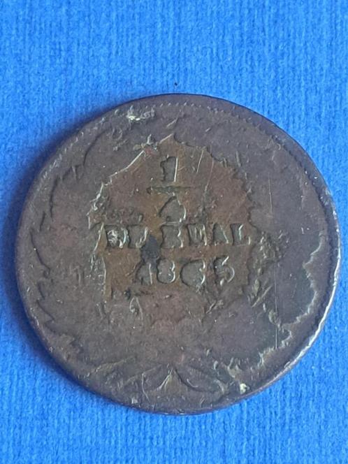 1865 Mexico Chihuahua 1/4 real, schaars, Postzegels en Munten, Munten | Amerika, Losse munt, Midden-Amerika, Verzenden