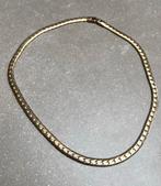 ZWAAR VERGULDE GOUDEN KETTING MET PLATTE SCHAKEL, Sieraden, Tassen en Uiterlijk, Kettingen, Ophalen of Verzenden, Zo goed als nieuw