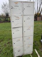 Vintage Metalen Lockerkast - Industrieel, Huis en Inrichting, Kasten | Lockerkasten, Ophalen, Gebruikt