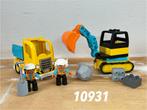 Duplo truck en graafmachine 10931 (compleet) 9, Ophalen of Verzenden, Zo goed als nieuw, Complete set, Duplo