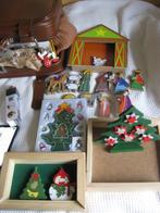 doos kerstpuzzel     2 versier boompjes en stal, Verzenden, Zo goed als nieuw