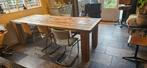 Steigerhouten eettafel, Huis en Inrichting, Tafels | Eettafels, Ophalen, 200 cm of meer, 50 tot 100 cm, Vijf personen of meer