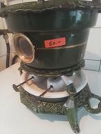 Antieke Haller 2-pits Petroleumstel met Gietijzer, Ophalen of Verzenden