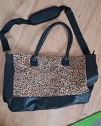 Zwarte grote luiertas met panterprint, Ophalen of Verzenden, Zo goed als nieuw, Overige typen