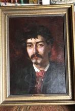 Jan de Jong(1864-1901)Olieverf op Doek in lijst 70.5 x 65 cm, Antiek en Kunst, Ophalen of Verzenden