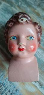 Brocant poppenhoofdje, Ophalen of Verzenden, Gebruikt, Pop