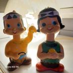 Vintage ALPS Indianen Wind-Up Speelgoed Set, Ophalen