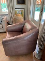 Leren fauteuil, Ophalen, Zo goed als nieuw, 75 tot 100 cm