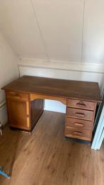 Antiek eiken houten bureau, Huis en Inrichting, Bureaus, Ophalen, Gebruikt