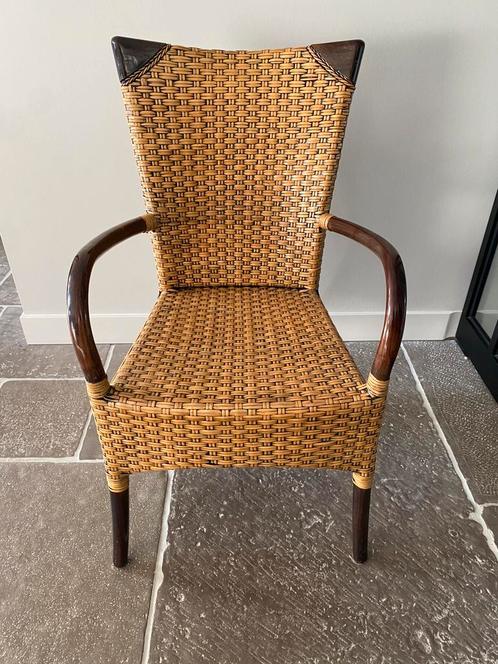 6 stuks Eetkamerstoel koloniale stijl, Huis en Inrichting, Stoelen, Gebruikt, Vijf, Zes of meer stoelen, Riet of Rotan, Overige kleuren