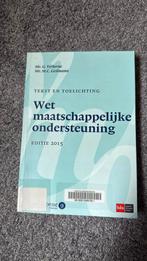 Wet maatschappelijke ondersteuning boek, Verzenden, Zo goed als nieuw, Overige niveaus, Nederlands