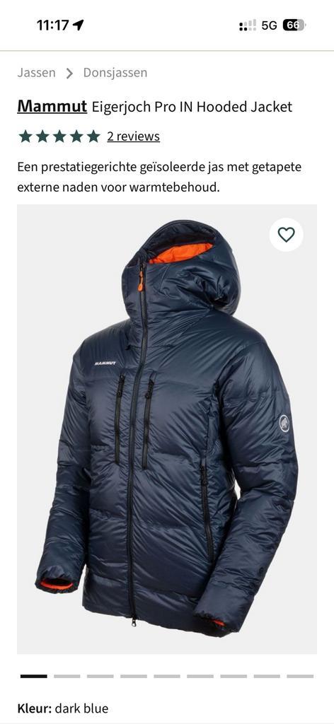 Mammut Eigerjoch Pro, Kleding | Heren, Jassen | Winter, Nieuw, Maat 52/54 (L), Blauw, Ophalen