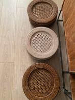 Birma riet • onderborden set van 6 stuks diverse kleuren, Huis en Inrichting, Verzenden, Zo goed als nieuw, Bord