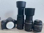 Complete set voor Sony a380 spiegelreflex camera filter flit, 14 Megapixel, Gebruikt, Spiegelreflex, Ophalen of Verzenden