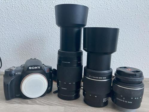 Complete set voor Sony a380 spiegelreflex camera filter flit, Audio, Tv en Foto, Fotocamera's Digitaal, Gebruikt, Spiegelreflex